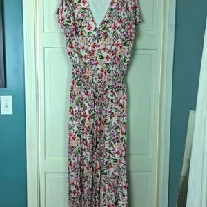 Lane Bryant size 16 button floral maxi dress